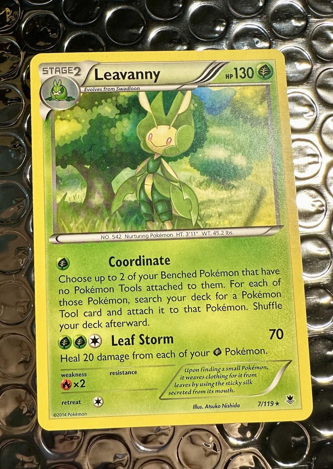 Pokemon Card - XY Phantom Forces 7/119 - LEAVANNY (rare) - NM/M. Free Shipping
