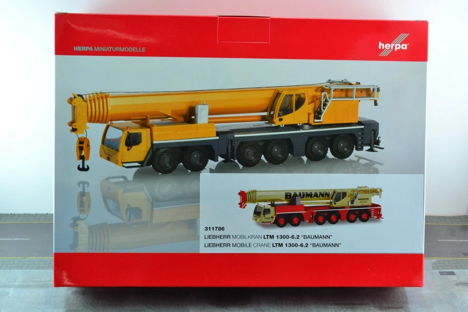 Herpa 311786 Liebherr LTM 1300 6.2 BAUMANN мобильный - грузовой кран масштаб 1:87 HO - Изображение 3 из 3