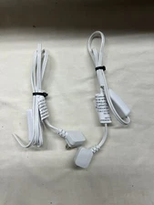 LOT OF 2 Lamp Cords With Rotary Switch, Plug, Ends Ready for Wiring