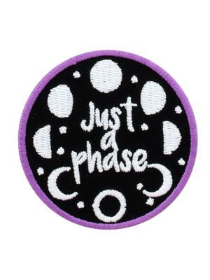 Patch Just A Phase schwarz 6x6cm