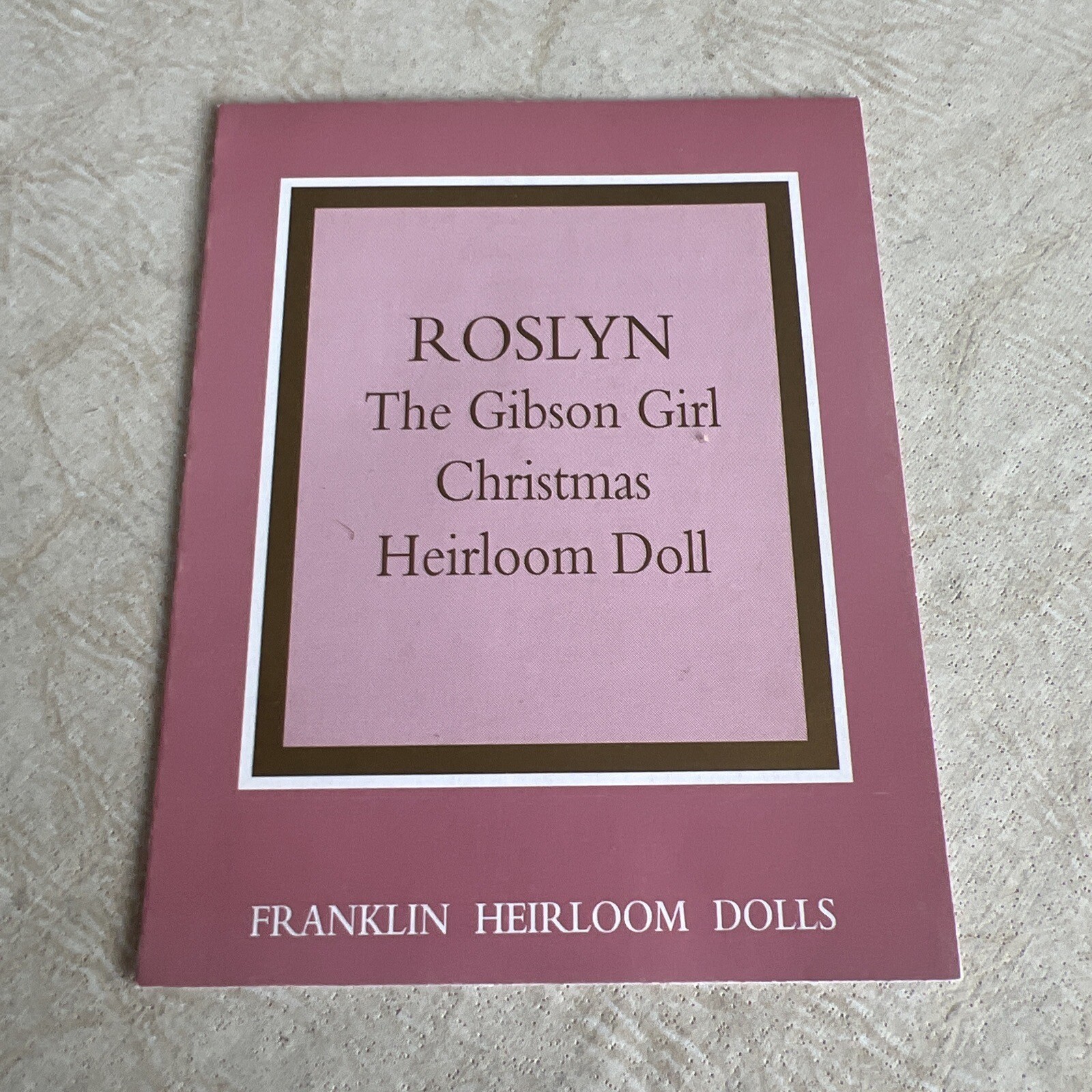 Franklin Heirloom Dolls &ldquo;Roslyn" The Gibson Girl - Christmas Heirloom Doll W/COA
