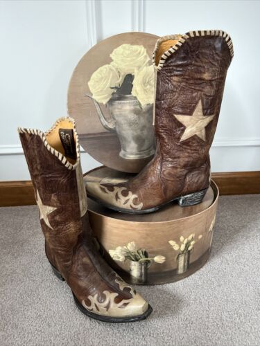 Old Gringo 10 Star Western cowboy boots￼ Easter Gift Distressed - Afbeelding 1 van 12
