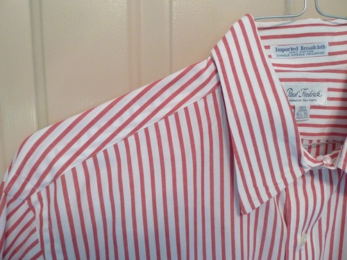 PAUL FREDRICK-ALL COTTON SPREAD COLLAR SHIRT-BROADCLOTH-MADE IN USA-16.5-36 - Picture 2 of 12