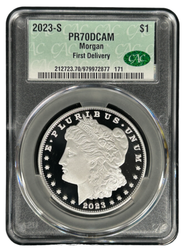 2023 $1 S Proof Silver Morgan Dollar CAC PR70 DCAM First Delivery