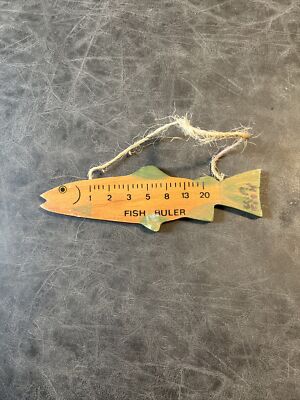 Wooden Fish Ruler, decorative, 7 1/2