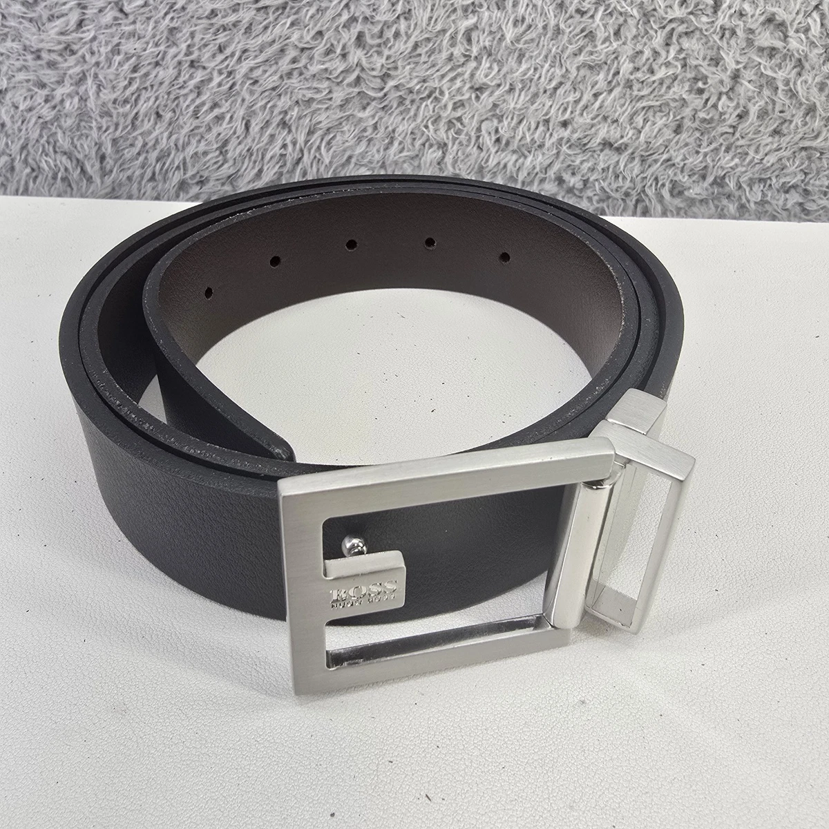 NWOT hugo boss belt BOSS - Reversible Italian-leather belt with Double B  main image 2