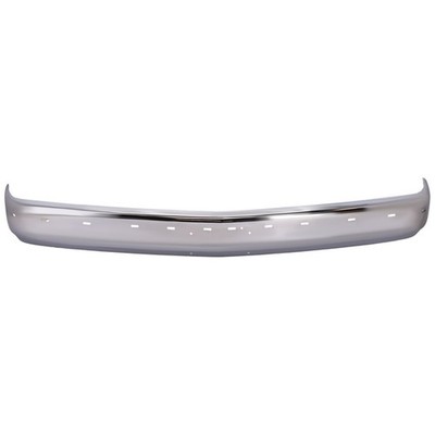 1-Piece Front Bumper For Chevrolet C1500 1988-99 C/K Gas w/ Impact Strip Bright