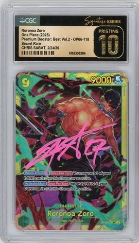 Roronoa Zoro (Reprint) graded CGC 10 for sale on eBay