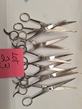 7 PAIRS LARGE STAINLESS STEEL SCISSORS  LOT 23
