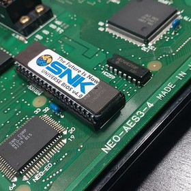 SNK NEO GEO AES Japanese Console RGB Bypass BIOS socket Recap AES3-4 #084453