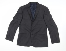 Mens 40 Chest Regular Ted Baker Black Two-Button Blazer