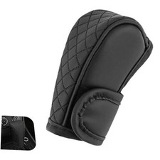 Car Gear Shift Cover, Leather Gear Shifter Cover, Anti-Slip Gear Shift Black