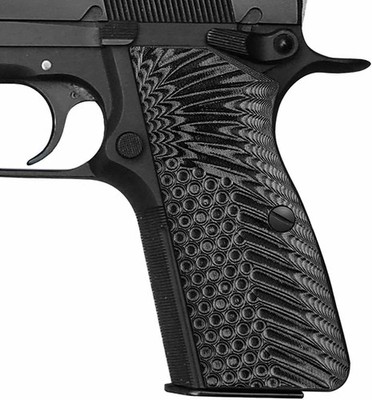 Cool Hand G10 Grips Replacement for Browning Hi Power and Tisas Regent BR9, Blac