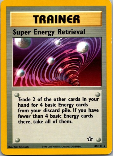 Neo Genesis Super Energy Retrieval Card 89/111 LIGHT PLAY Trainer