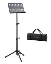 Vekkia 70 inch Metal Professional Portable Perforated Sheet Music Stand Folding