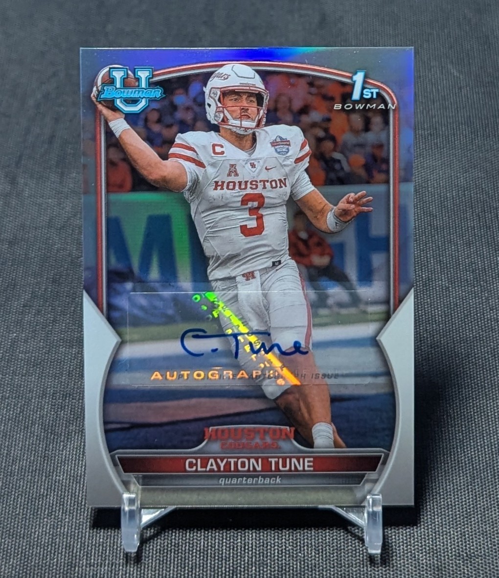 Clayton Tune 1st Refractor Auto /499 2022 Bowman Chrome University #98 Cardinals