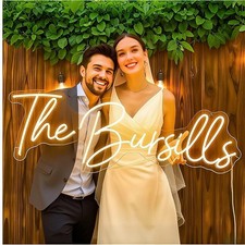 Custom Wedding Neon Sign Personalized Name Wedding Reception Wall Decor