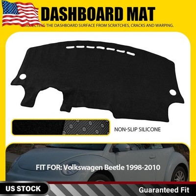Black Car Dashmat Dash Cover For Volkswagen VW Beetle 1998-2010 Dashboard Mat