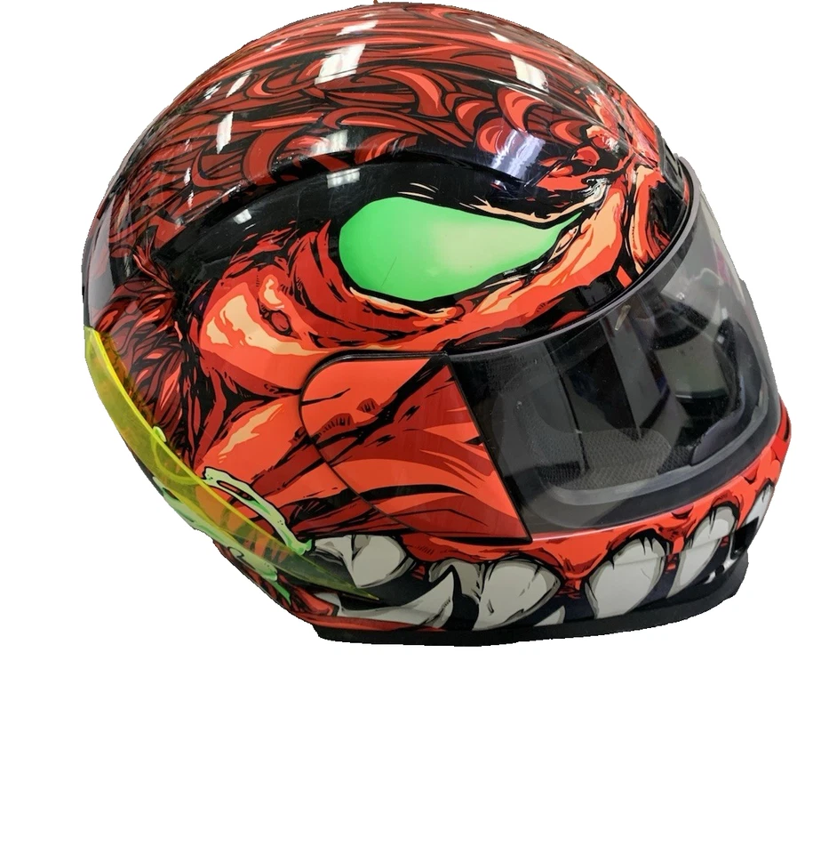 USADO Icon Airform capacete de motocicleta rosto inteiro manik'r vermelho - SiZE 2XL - *LEIA* - Imagem 2 de 4