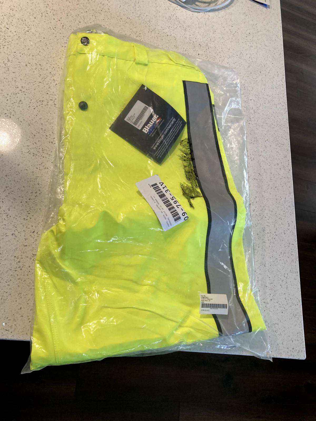 Blauer Yellow XL, Waist 38-42 INSEAM 30 rain pants