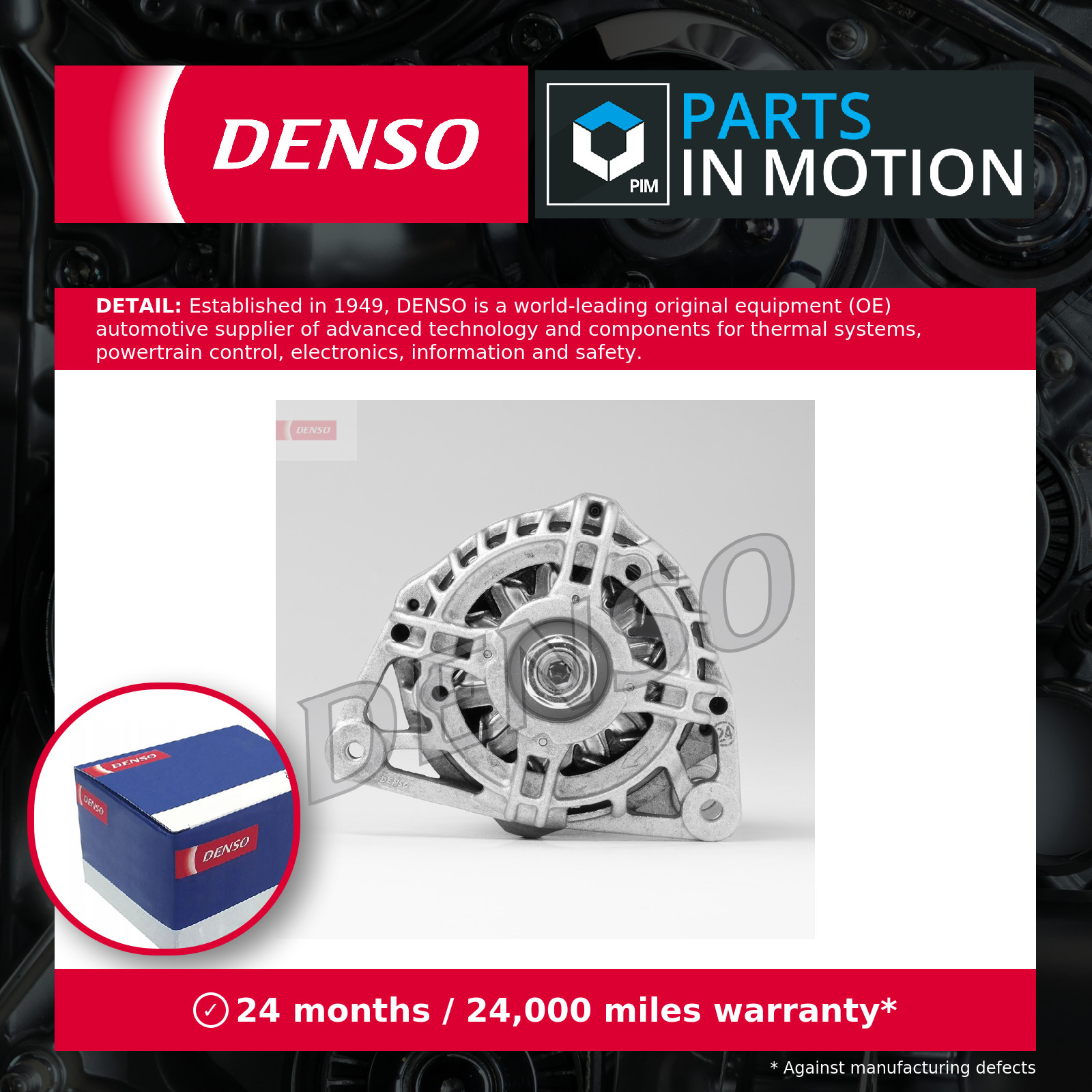 Alternator DAN653 Denso 2871A301 2871A306 Genuine Top Quality Guaranteed New