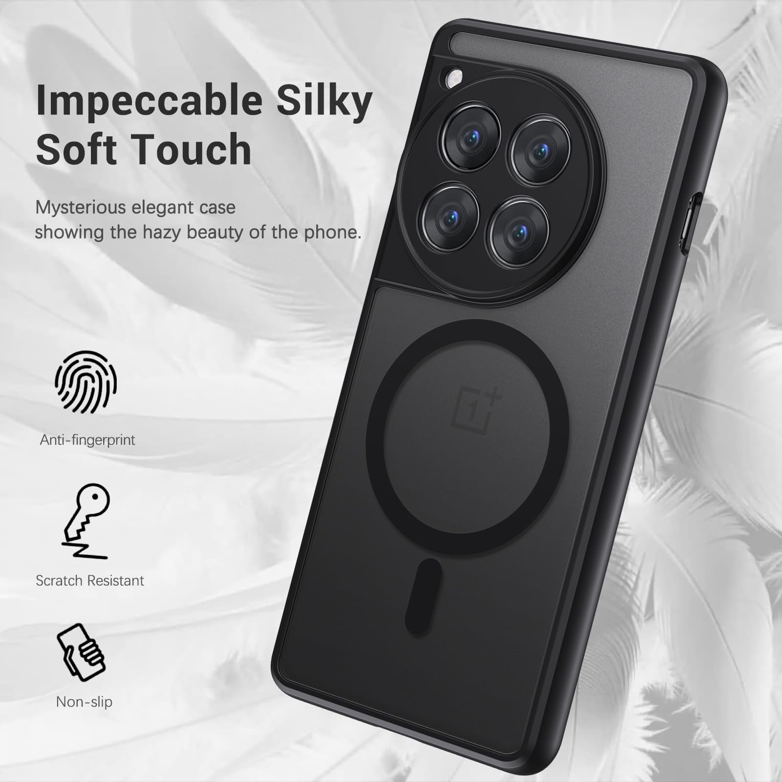 GaoBao Magnetic for Oneplus 12 Case, Translucent Matte, OnePlus 12 ...