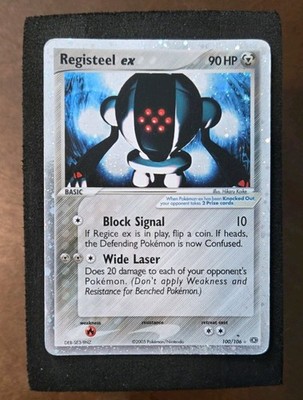 Pokémon Registeel ex Ultra Rare Holo 100/106 EX Emerald 2005 Pokémon TCG Card