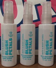 x3 Blush Petals Bath & Body Works Anti Bac Hand Sanitizer Spray 1 oz New