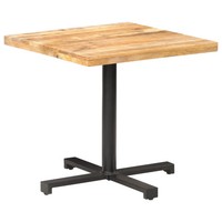 Quadratischer Bistrotisch Aus Massivem Rauem Mangoholz 80X80X75 Cm