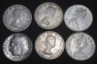 Lot 5X Canadian dimes 1960,62,63,65,66 + 1 USA dime 1968