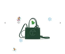 New TELFAR Small Shopping Bag DARK OLIVE Christmas Gift Handbag Green