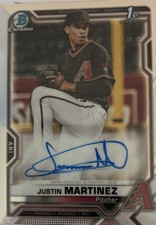 2021 Bowman Chrome - Prospect Autographs Justin Martinez #CPA-JM (AU, RC)