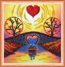 Bead Embroidery Kit "Unforgettable evening" Beaded Stitching Beadwork