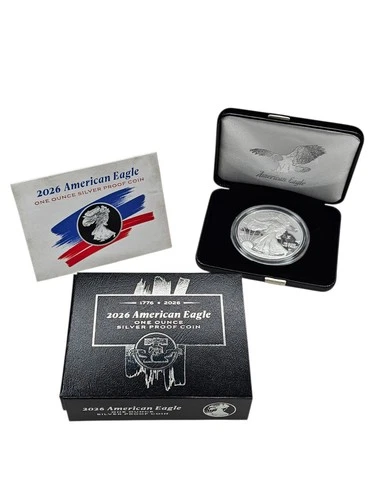 New Listing2026 W Proof Dual Date American Silver Eagle 1 oz ASE 250th Anniversary IN HAND