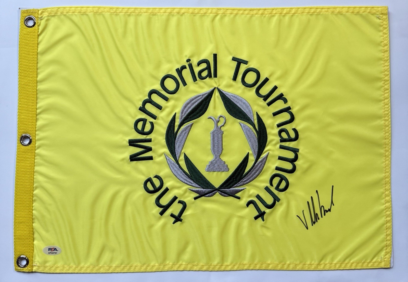 Viktor Hovland Autographed Signed Winner Memorial Tournament Golf Flag PSA DNA 