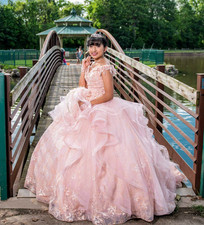 Pink Quinceañera Dress, Morilee Madeline Gardner, Size: 10, Used Once,