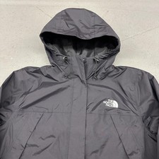 The North Face Jacket Womens Medium Gray DryVent Hooded Waterproof Windbreaker