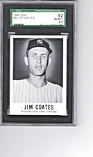1960 LEAF #35 JIM COATES NY YANKEES SGC 92 NM-MT+ 8.5 VERY TOUGH CENTERD CARD