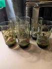 Vtg Anchor Hocking Triguba Mushroom Drinking Glasses Tumblers 1960s/70s