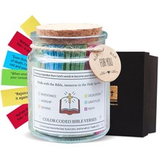 Bible Verse Jar, Daily Motivational Scripture Prayer Hope Jar,Gift For Dad 6529