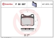 BREMBO Bremsbelagsatz Scheibenbremse PRIME P 50 007 für MERCEDES W201 190 201 BREMBO Bremsbelagsatz Scheibenbremse PRIME P 50 007 für MERCEDES W201 190 201