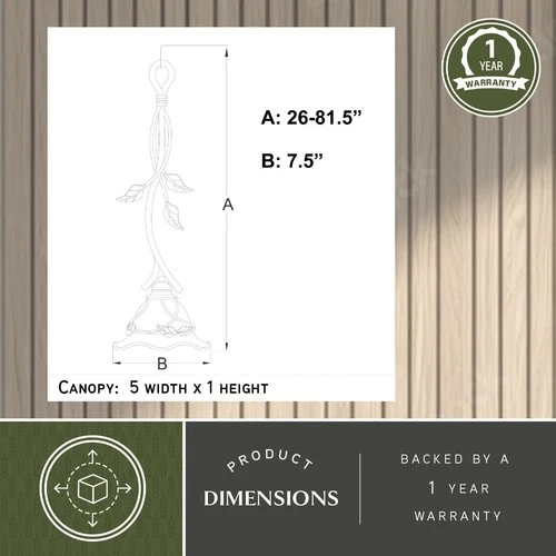 Vaxcel Lighting PD38807 Oil Shale Vine 1-Light Mini Pendant - Picture 5 of 9