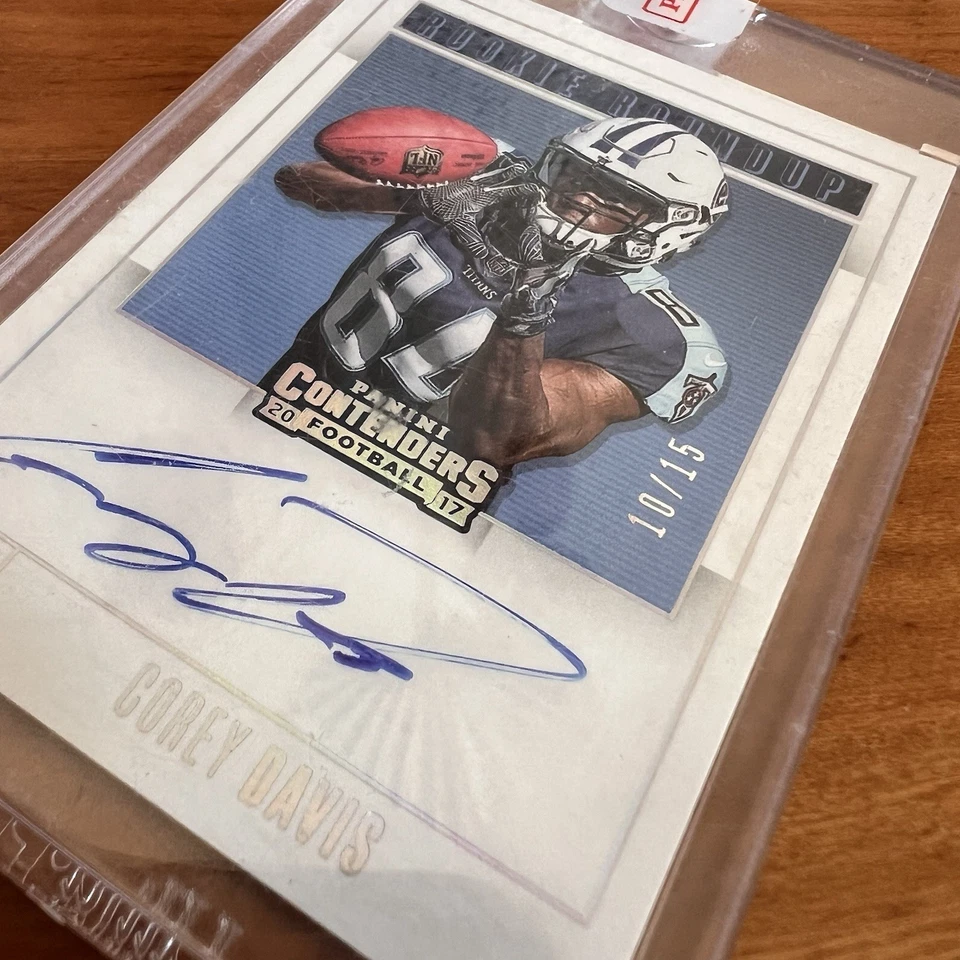 2017 panini contenders corey davis Rookie Auto /10 SSP Rare - Image 3 of 4
