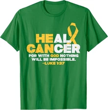 He Can Heal Cancer Awareness God Chiristian God Unisex T-Shirt