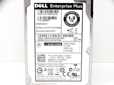   Compellent Enterprise Plus 1.2TB 6Gbps 10K 2.5inch Hard Disk Drive HFJ8D *ll