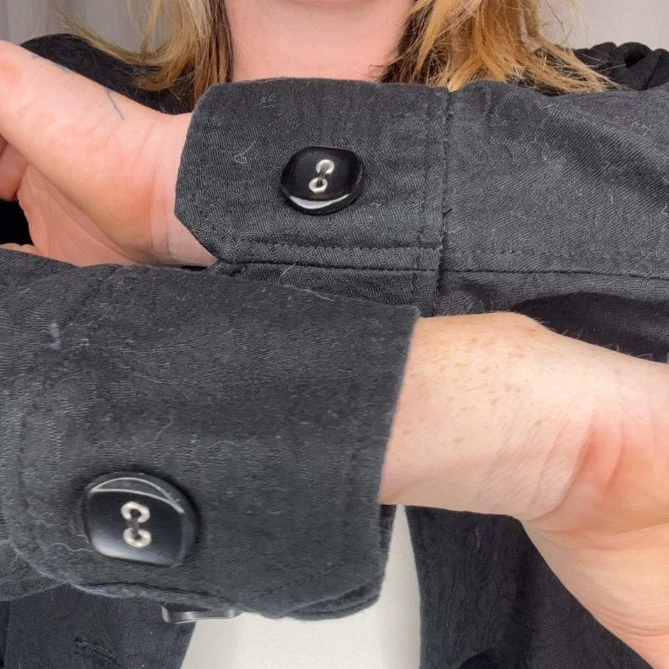 Christopher & Banks 黑色棉质弹力西装外套 L 码 — 第 3/4 张图片