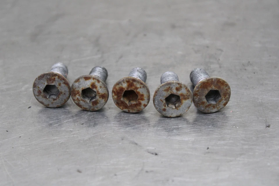 04-09 YAMAHA FZ6 REAR BACK BRAKE ROTOR BOLTS DISC HARDWARE SCREW KIT SET Foto 2 de 4