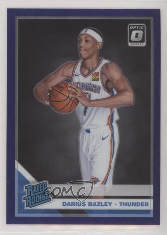 2019-20 Panini Donruss Optic Rated Purple Prizm Darius Bazley #156 Rookie RC