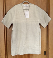 Day Birger Et Mikkelsen Womens Thary Bonded Structure  Tunic Size 36 NWT Vanilla