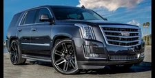 24" Black Flow Forged Wheels Rims SET 4️⃣ fits Cadillac Escalade Floater Caps